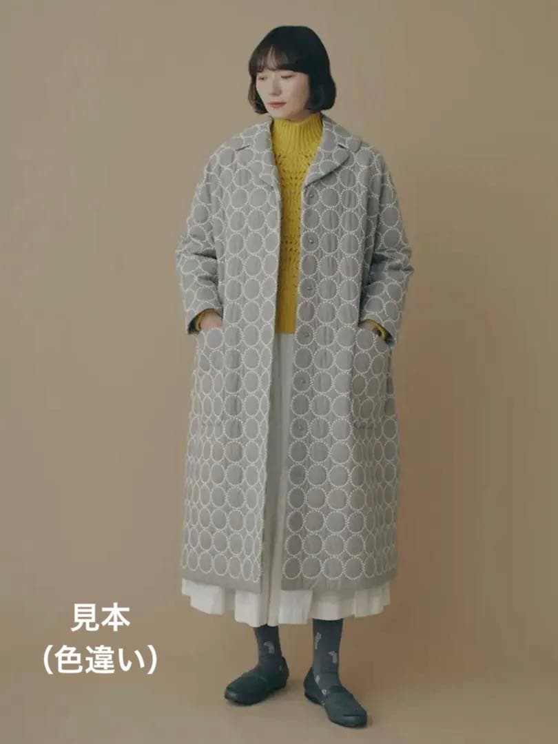 【新品未使用】ミナペルホネン タンバリン コート　３８　ネイビー　2025AW