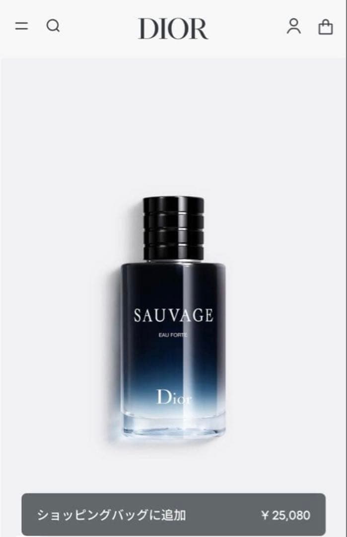 Dior SAUVAGE EAU FORTE PARFUM 100ml 香水