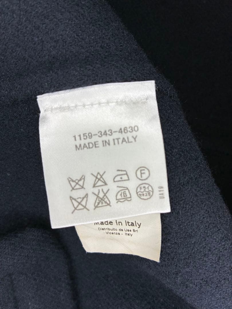 イタリア製 チェスターコート48 ネイビー