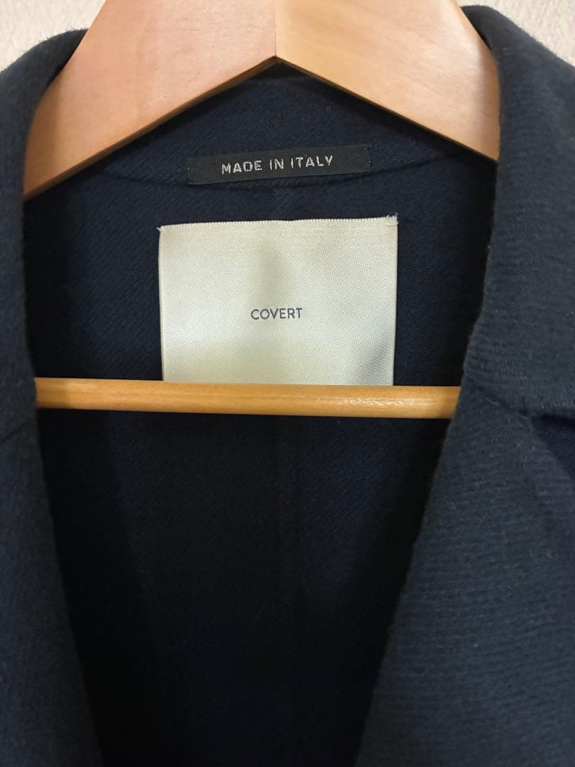 イタリア製 チェスターコート48 ネイビー