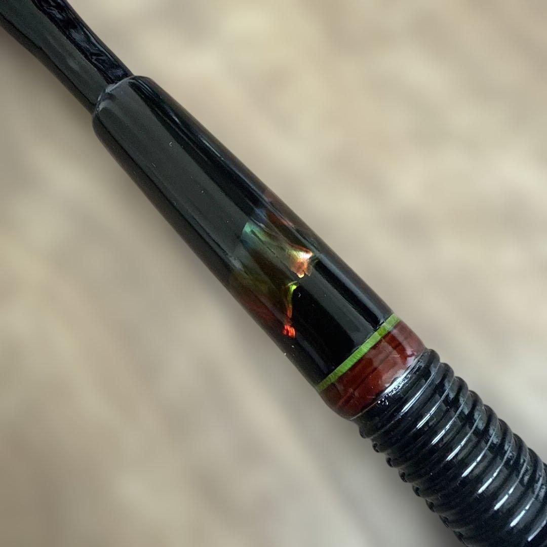 軟調　旭信和竿　金箔の珍しい層塗り　布袋竹