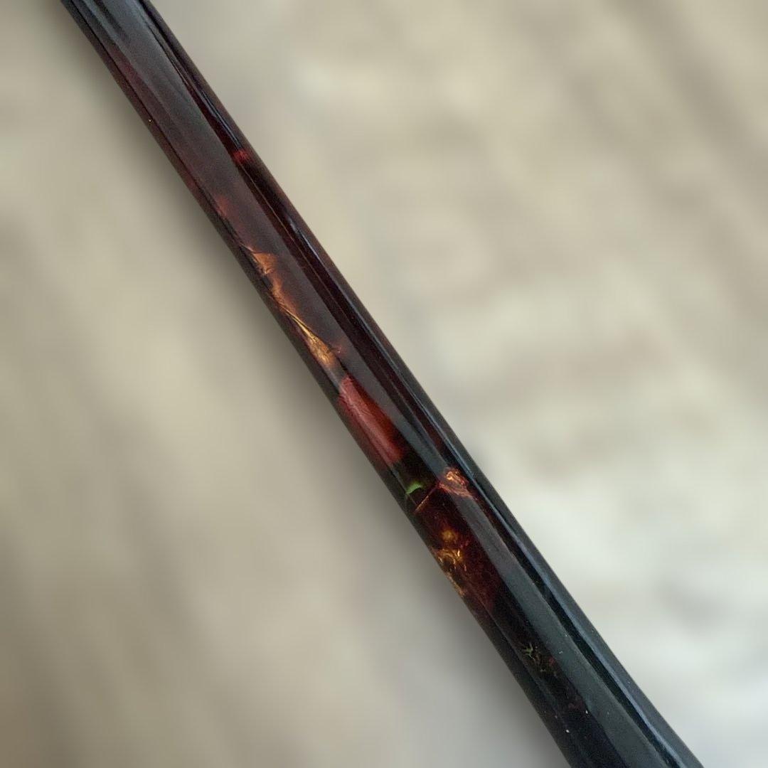 軟調　旭信和竿　金箔の珍しい層塗り　布袋竹