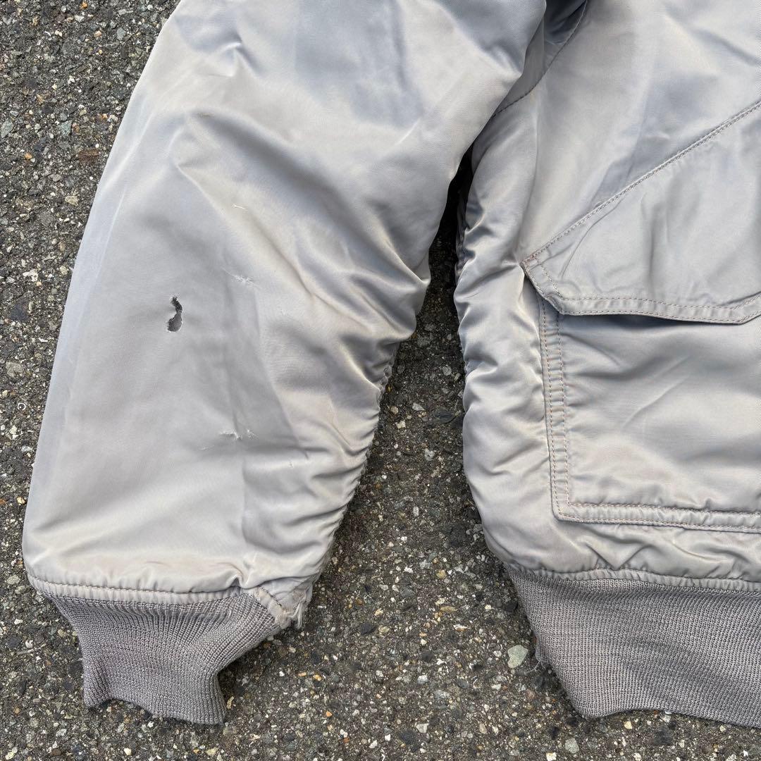 ち*ゆ様 90s ALPHA MA-1 CWU-45Pフライトジャケット シルバ