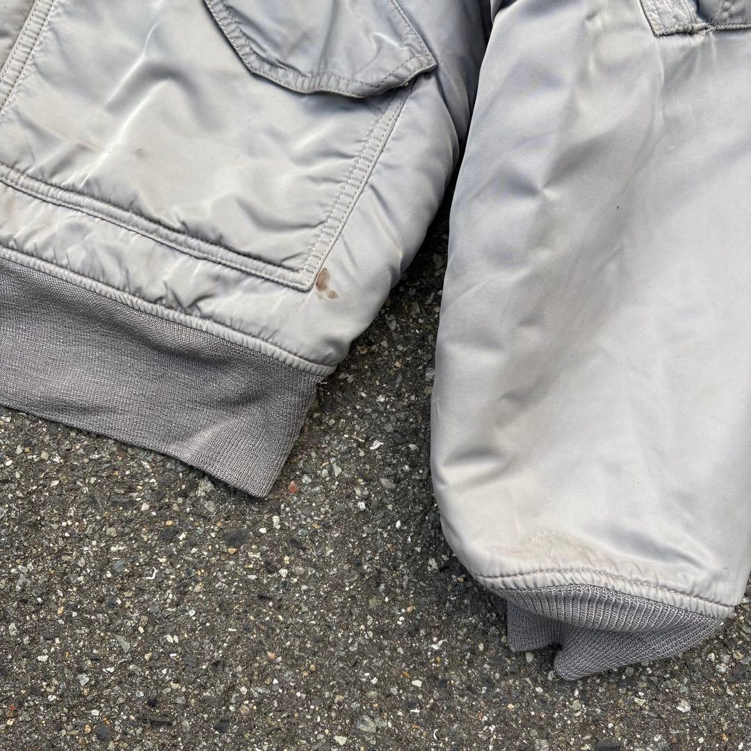 ち*ゆ様 90s ALPHA MA-1 CWU-45Pフライトジャケット シルバ