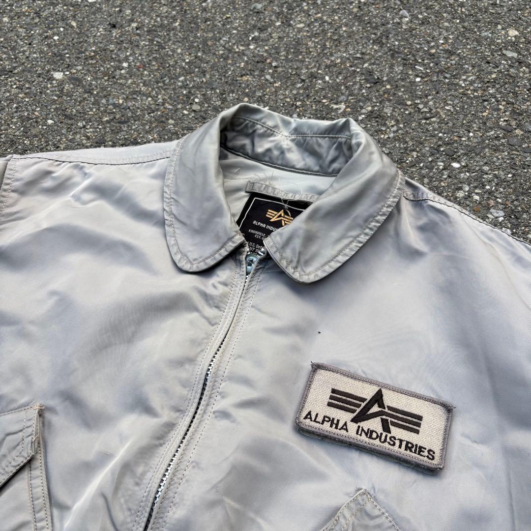 ち*ゆ様 90s ALPHA MA-1 CWU-45Pフライトジャケット シルバ