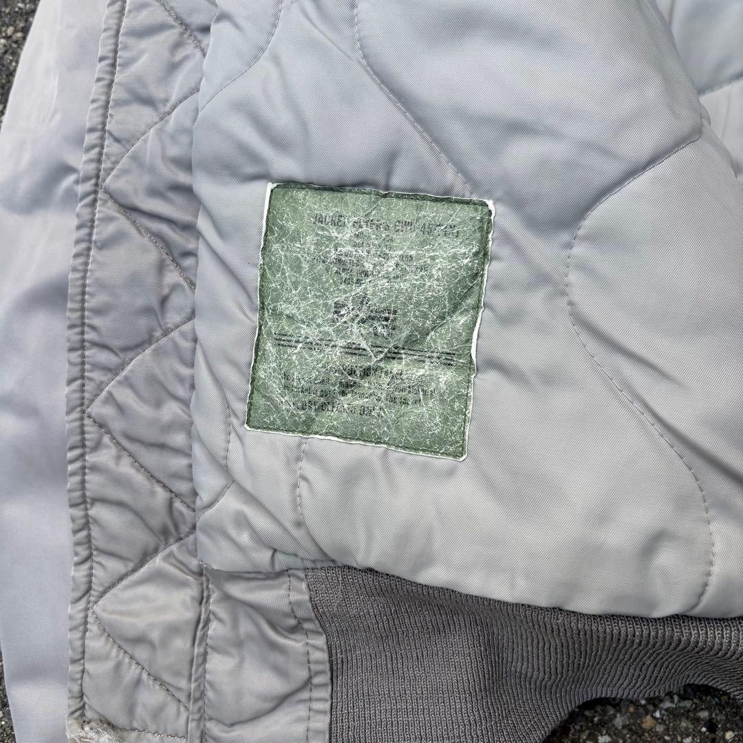 ち*ゆ様 90s ALPHA MA-1 CWU-45Pフライトジャケット シルバ