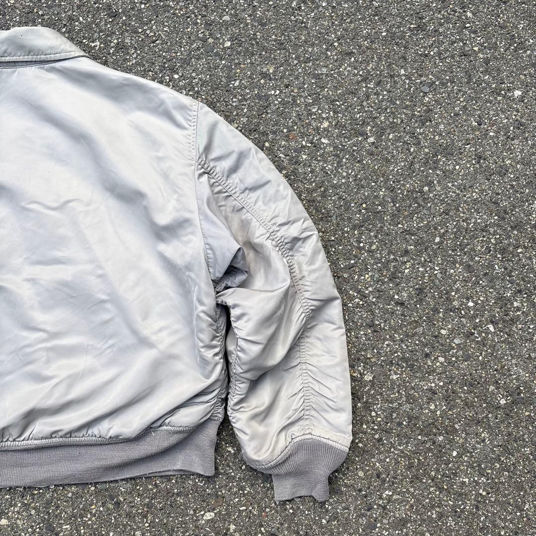 ち*ゆ様 90s ALPHA MA-1 CWU-45Pフライトジャケット シルバ