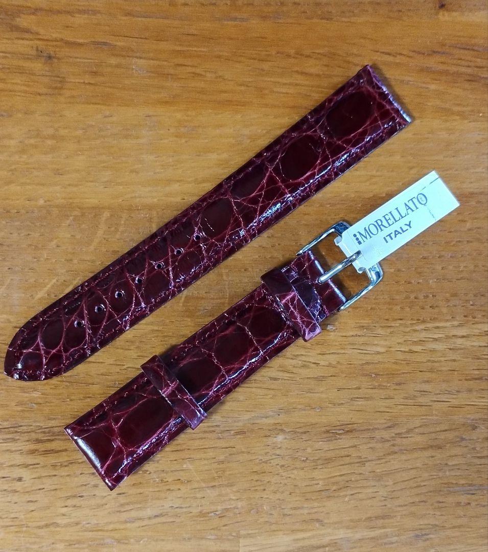 【新品】モレラート カイマンワニ 18mm バーガンディ