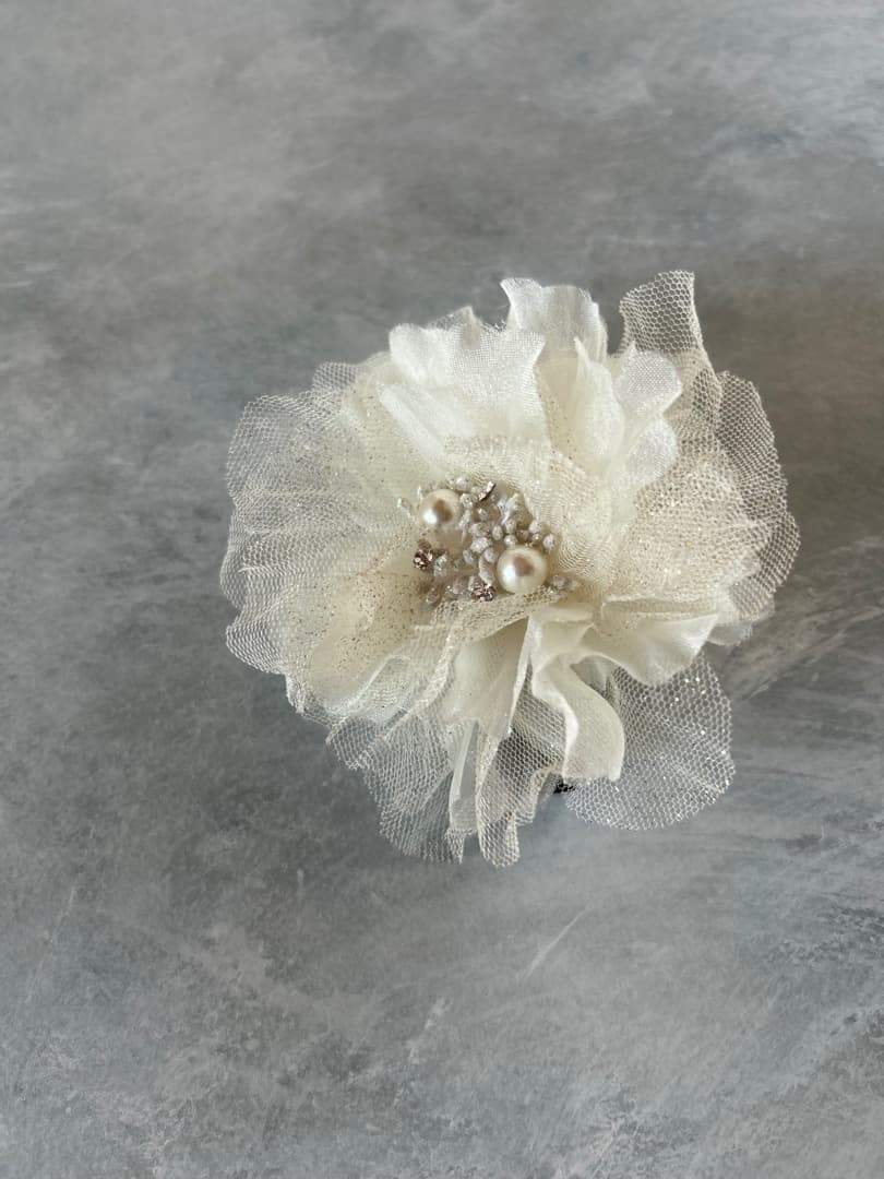 DRESCCO ツーラインオフホワイトシフォンドレス（Aya）