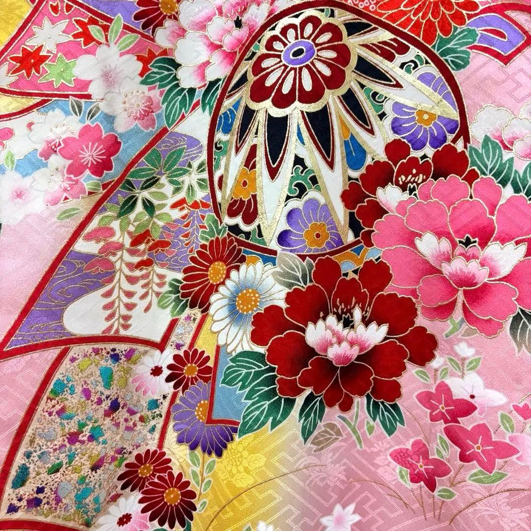 京友禅 正絹 多色箔技法 お宮参り着物 女の子 産着 祝着 のしめ 襦袢付