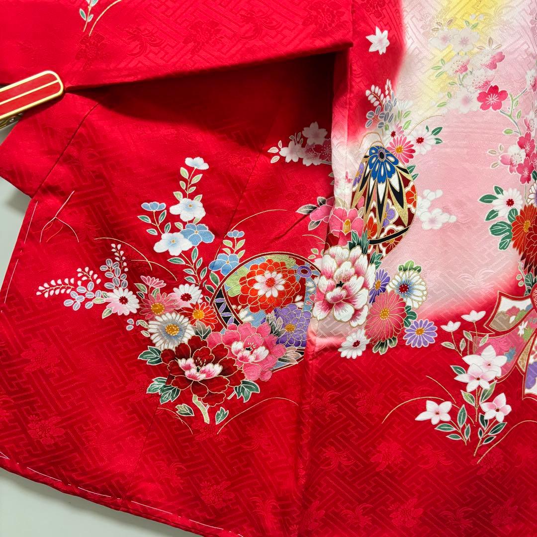 京友禅 正絹 多色箔技法 お宮参り着物 女の子 産着 祝着 のしめ 襦袢付