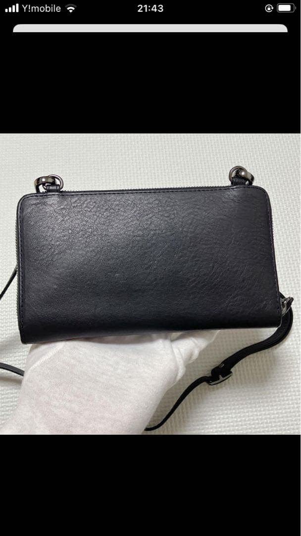 未使用DIESEL 2wayレザー×デニム ショルダー　お財布ポシェット