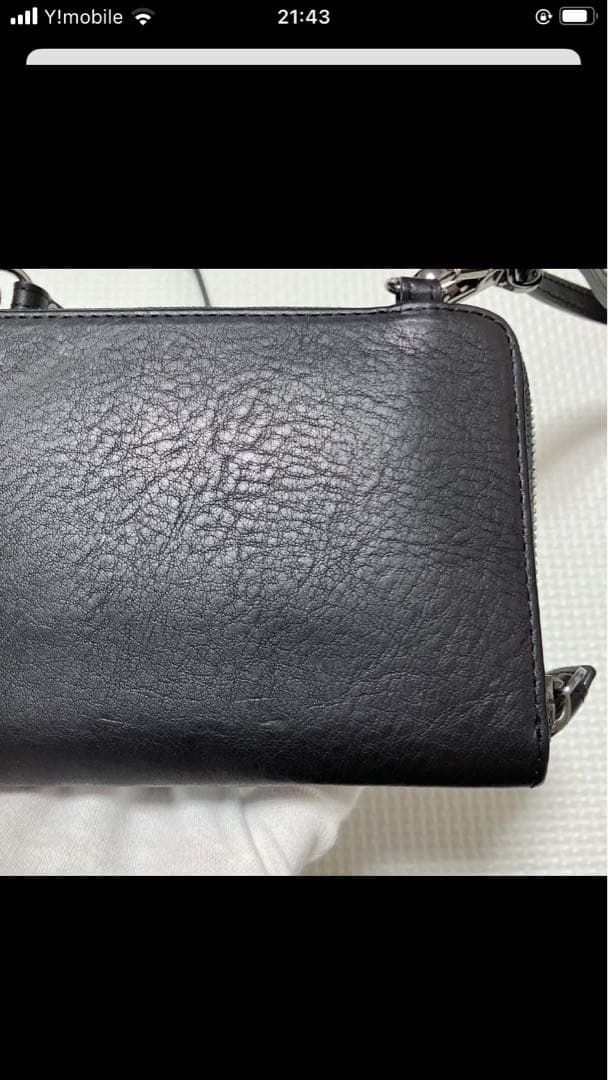 未使用DIESEL 2wayレザー×デニム ショルダー　お財布ポシェット