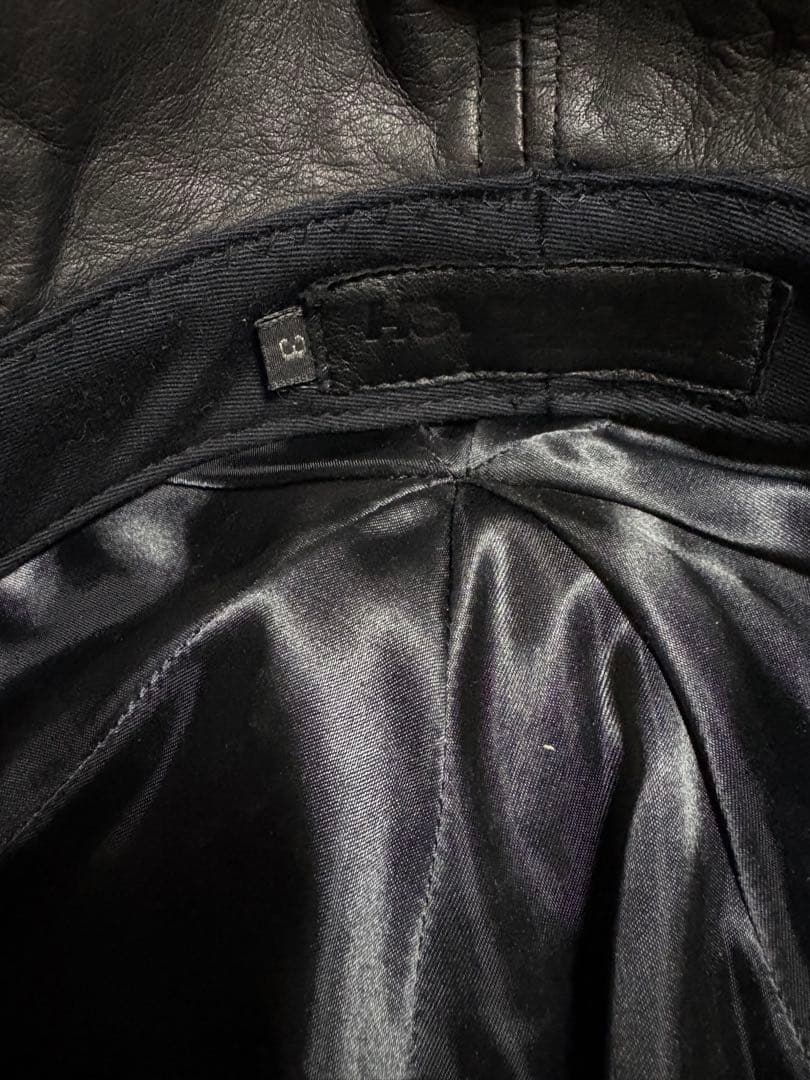 バックラッシュ、黒 レザー キャスケット フロントバイザー付きLサイズ‼️