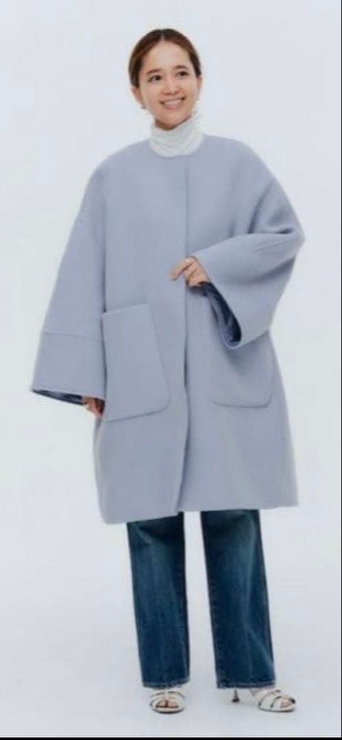 yori ポケット付きロングコート 38