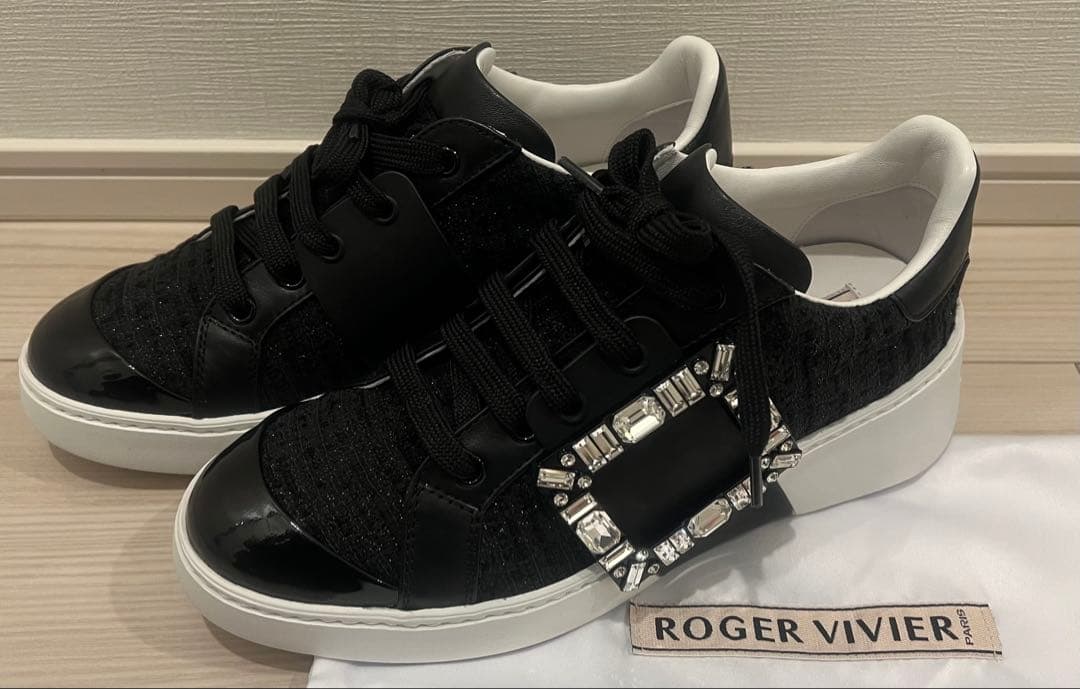 【大幅値下げ】新品未使用ROGER VIVIER ツィードラメスニーカー37