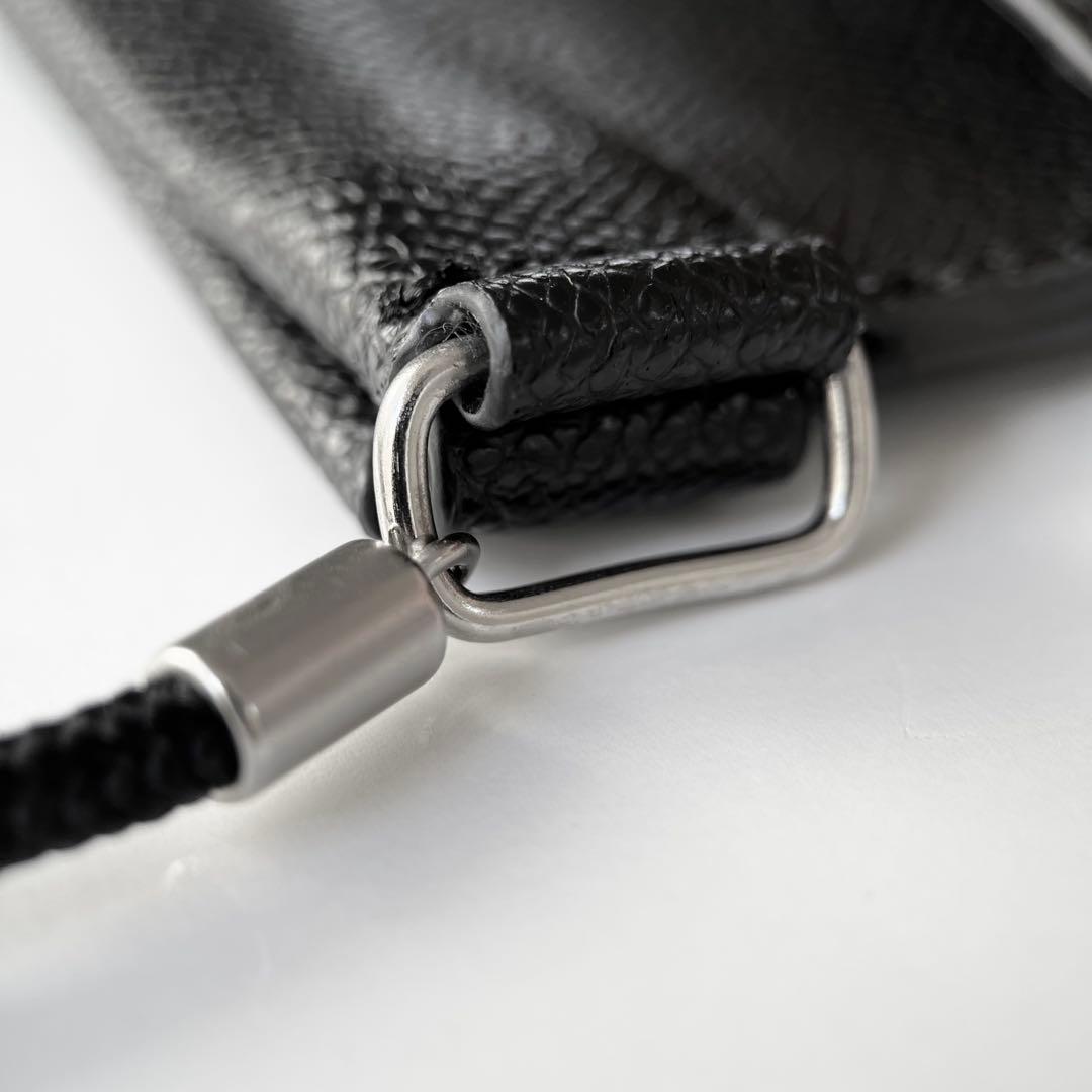 未使用品 メゾンマルジェラ スマートフォン ポーチ ショルダーバッグ ブラック