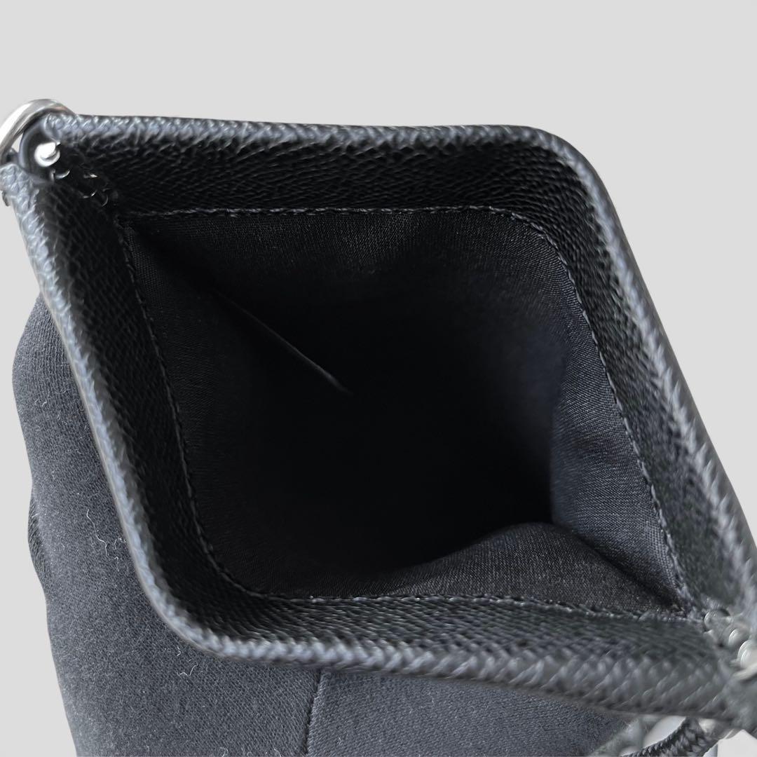 未使用品 メゾンマルジェラ スマートフォン ポーチ ショルダーバッグ ブラック