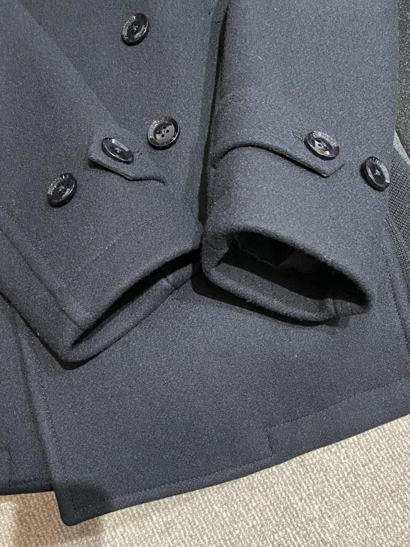 【未使用・美品】カシミア ウール ピーコート ブラック 28%お値下げ