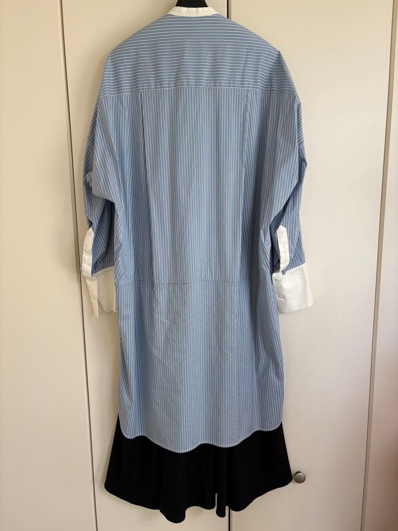 ENFOLD エンフォルド シャツレイヤードロングワンピース