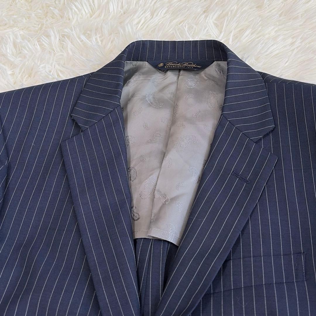美品✨希少　ブルックスブラザーズセットアップ　ネイビー　ストライプ　ペイズリー柄