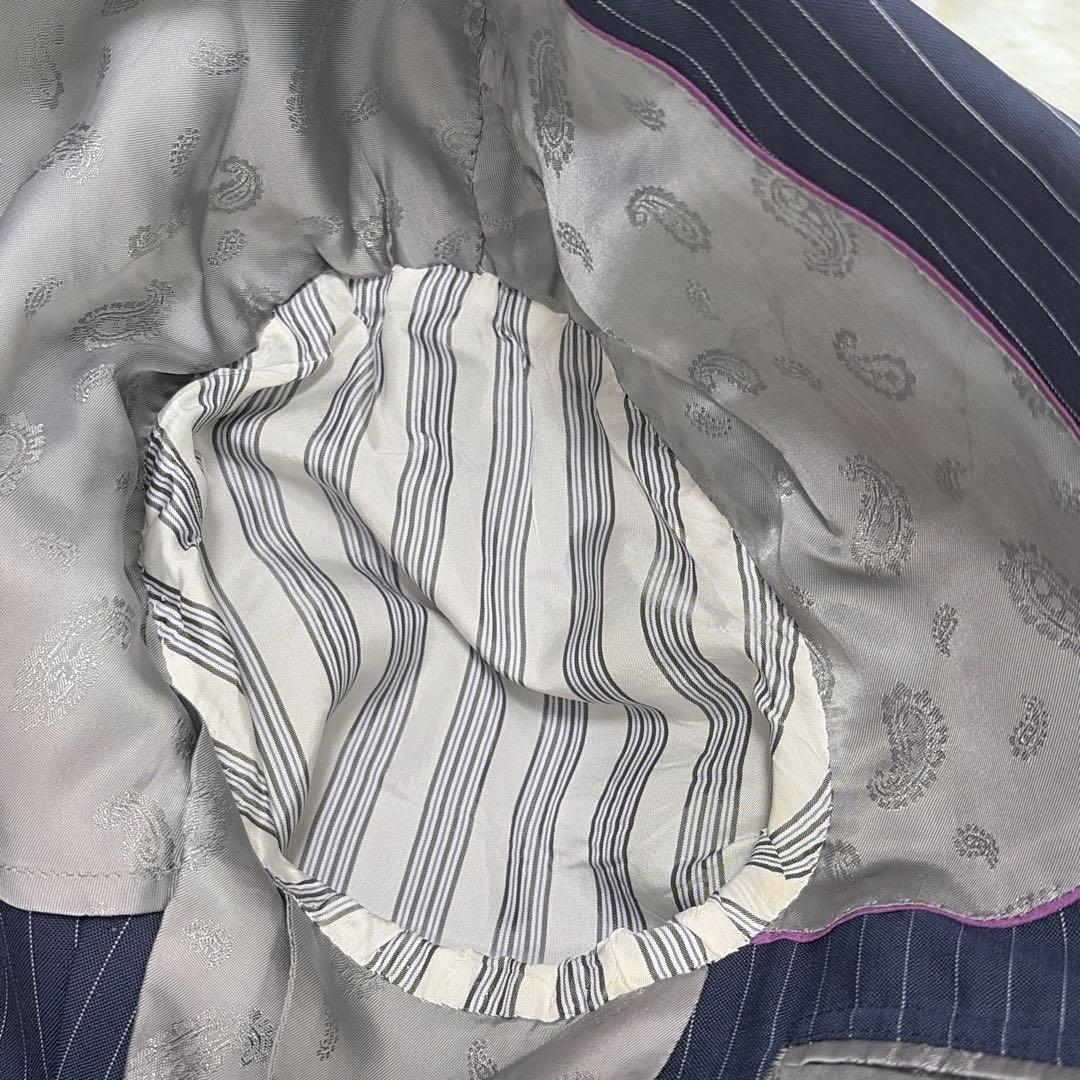 美品✨希少　ブルックスブラザーズセットアップ　ネイビー　ストライプ　ペイズリー柄