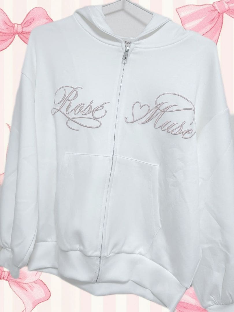 ロゼミューズLogo 3d embroidery hoodie パーカー