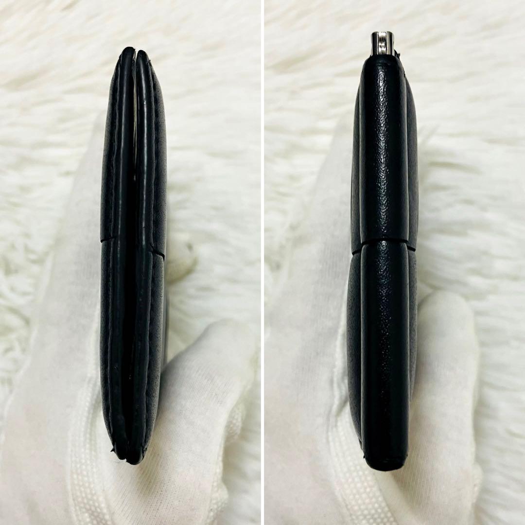 みん✨ボッテガ✨マネークリップ カード入れ レザー カセット ブラック