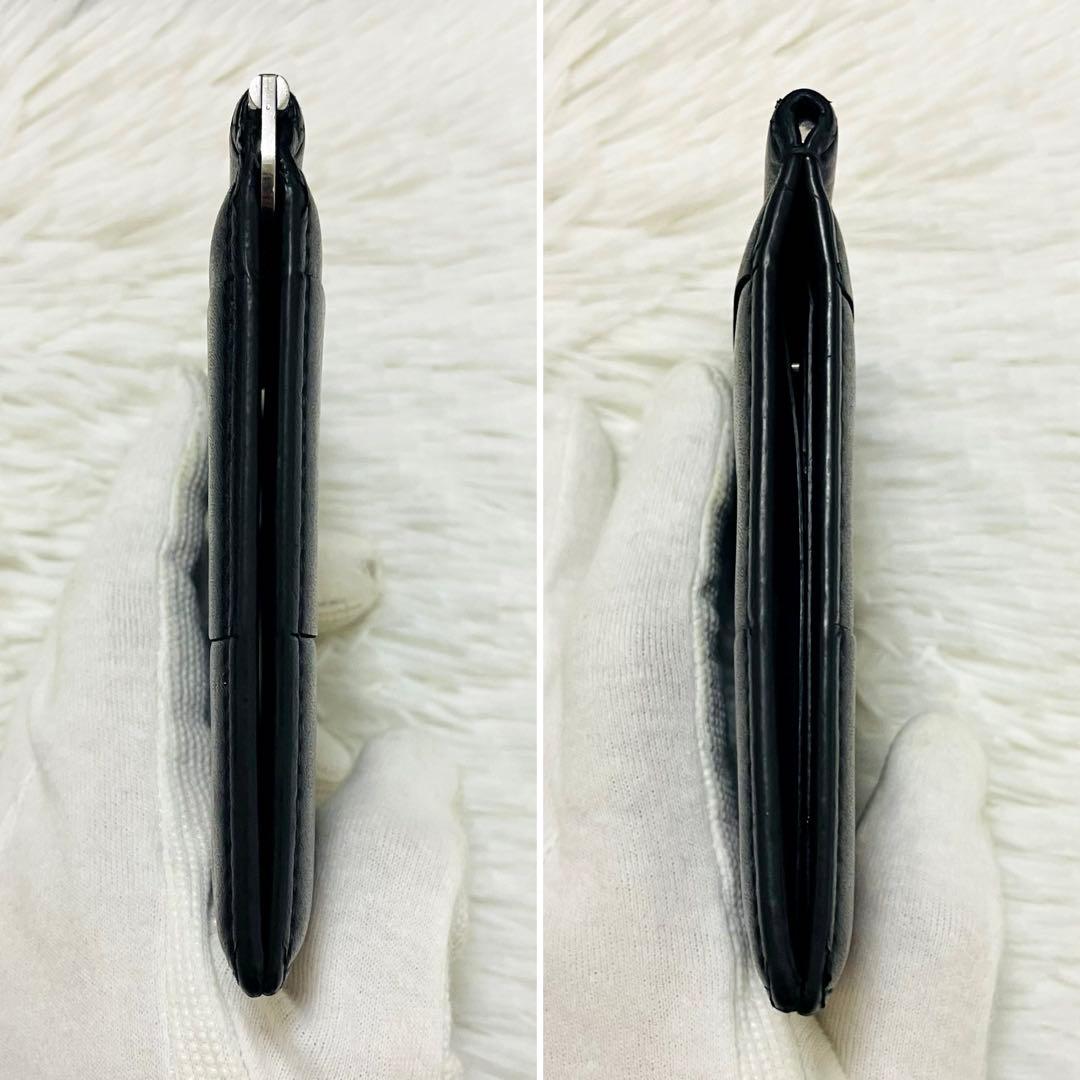 みん✨ボッテガ✨マネークリップ カード入れ レザー カセット ブラック