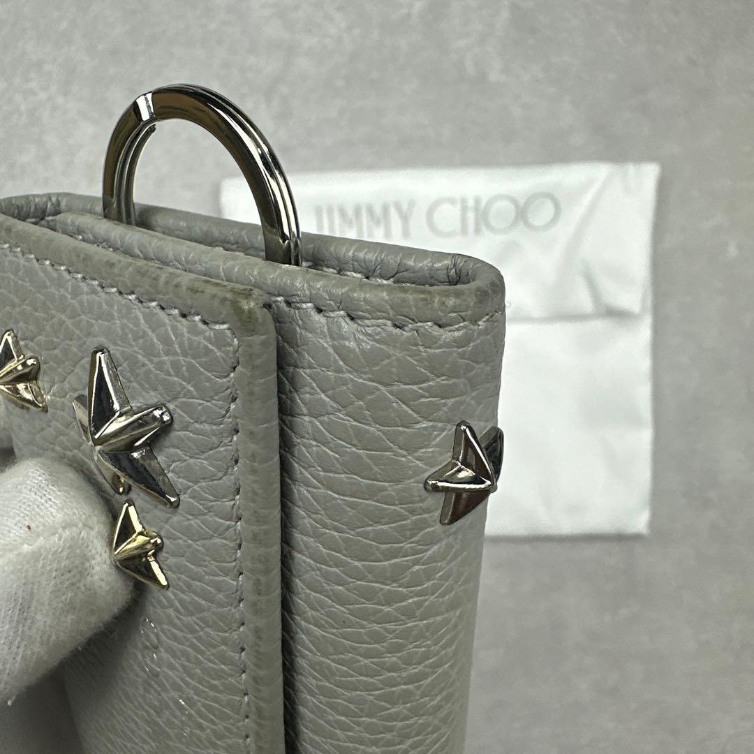 JIMMY CHOO ジミーチュウ キーケース 6連 星型 スタッズ グレー