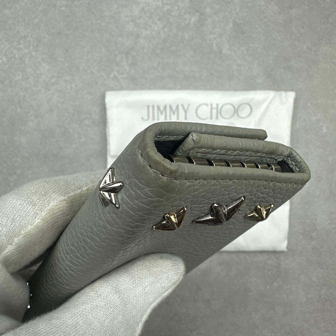 JIMMY CHOO ジミーチュウ キーケース 6連 星型 スタッズ グレー