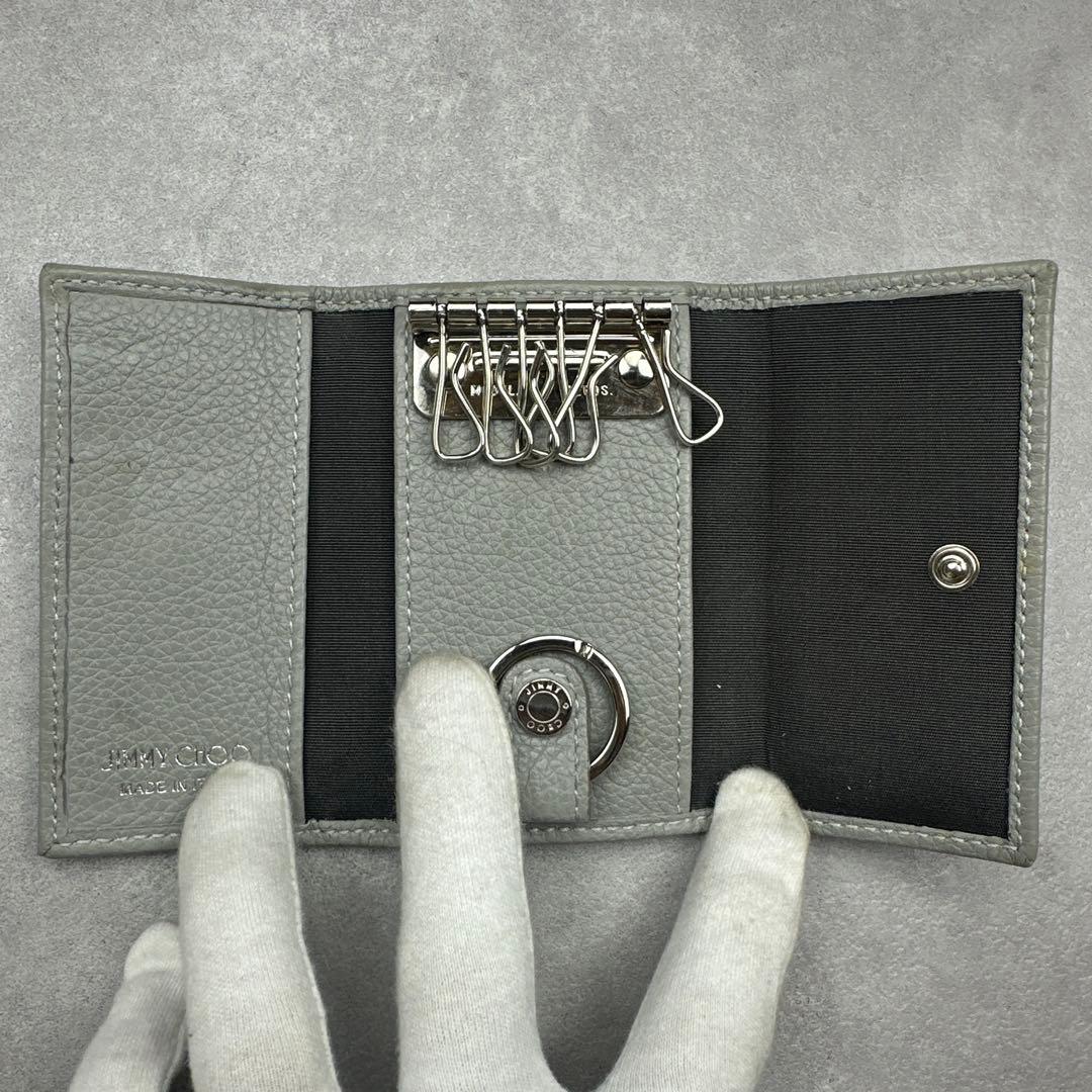 JIMMY CHOO ジミーチュウ キーケース 6連 星型 スタッズ グレー