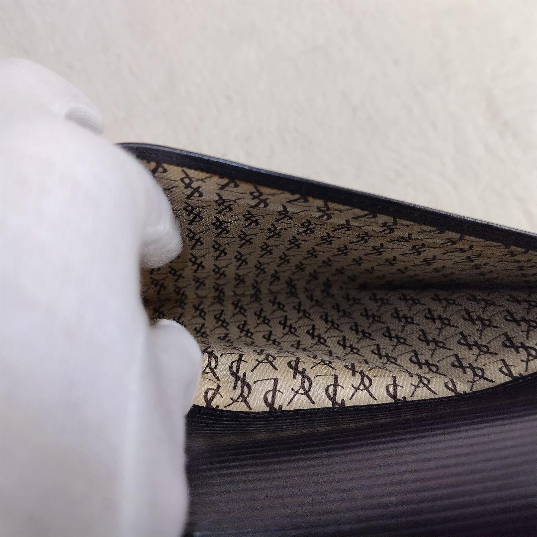 ★美品★イヴサンローランショルダーバック ヴィンテージ カサンドラ　黒　ロゴ