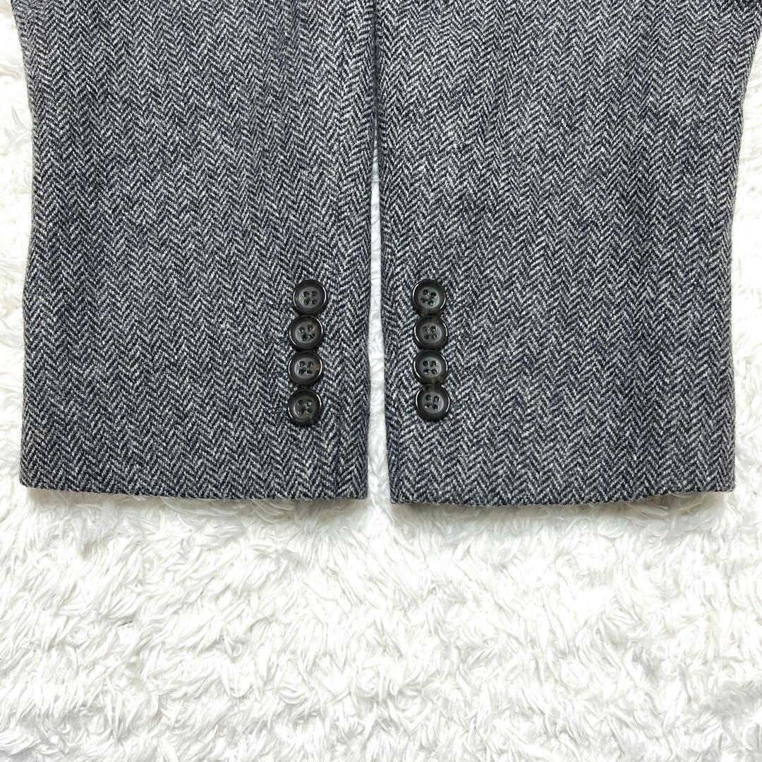 【美品】英国MOON社製 ラムウール カフェソーホー ヘリンボーン テーラード