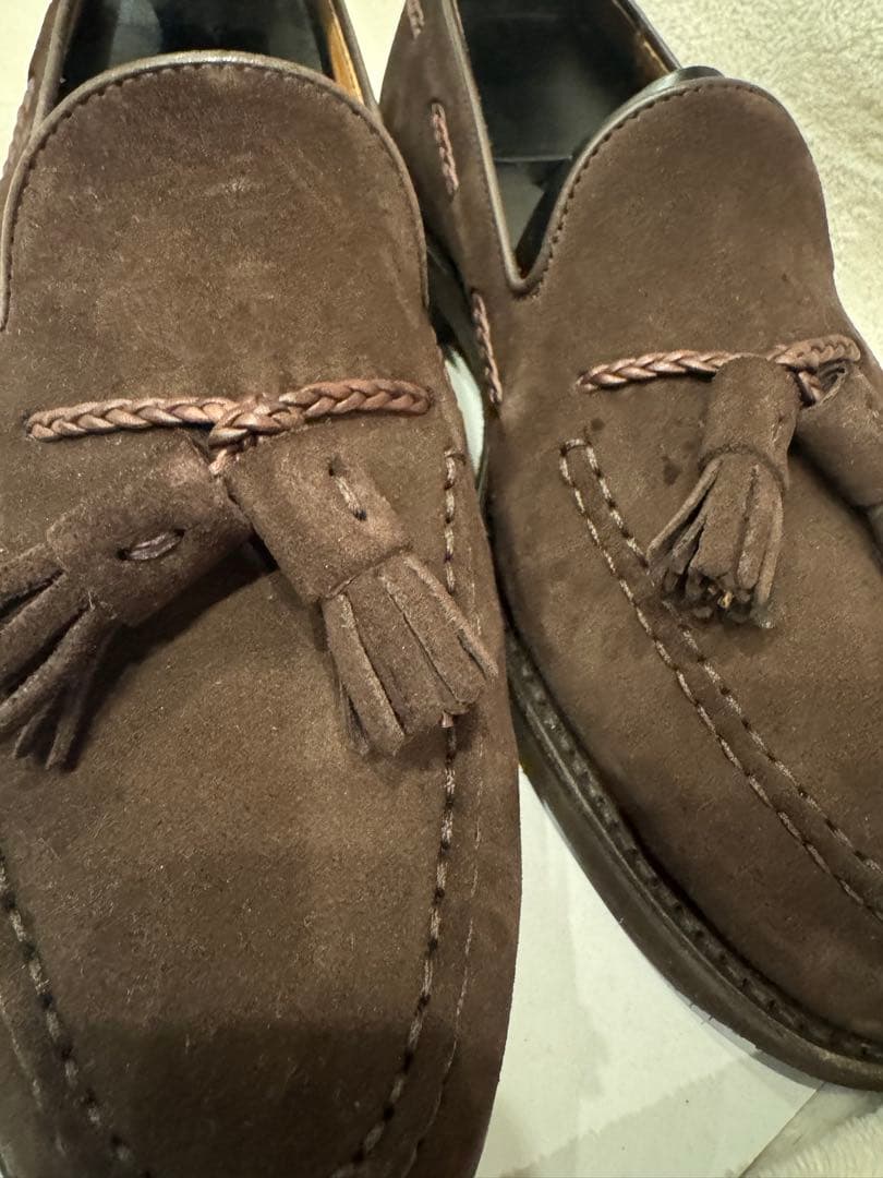 Berwick タッセルローファー ダークブラウン スエード美品