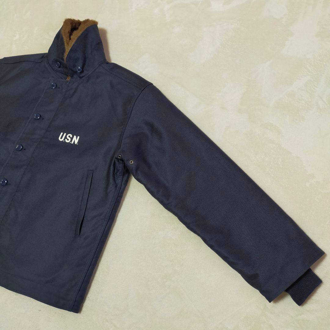 美品　HOUSTON　N-1　デッキジャケット　40サイズ　ネイビー　日本製