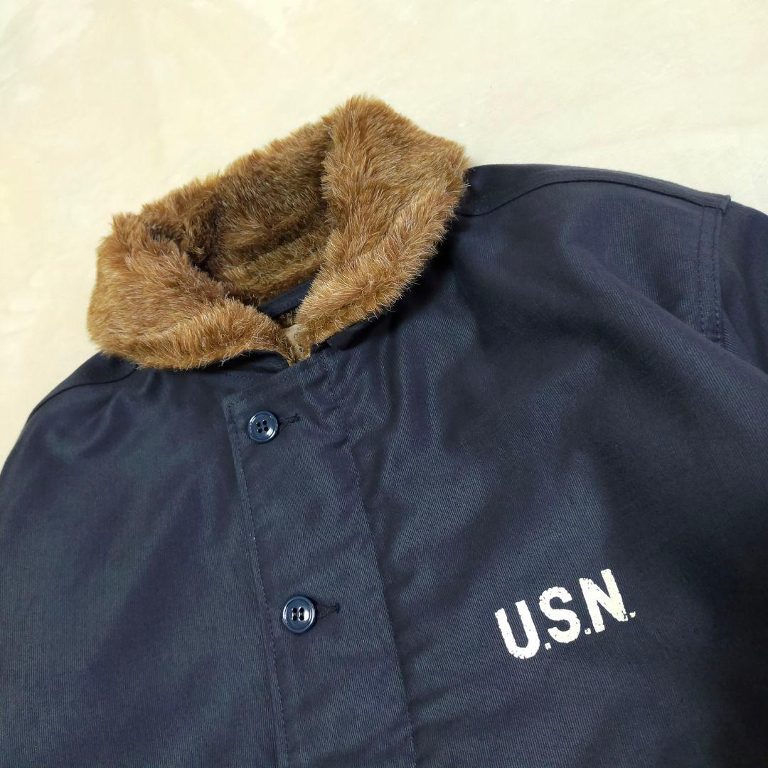 美品　HOUSTON　N-1　デッキジャケット　40サイズ　ネイビー　日本製