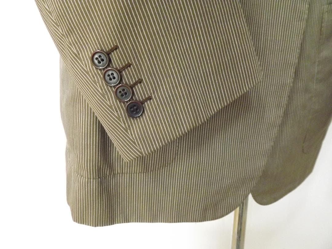 Brioni（ブリオーニ）イタリア製 シルク混 ストライプ テーラードジャケット