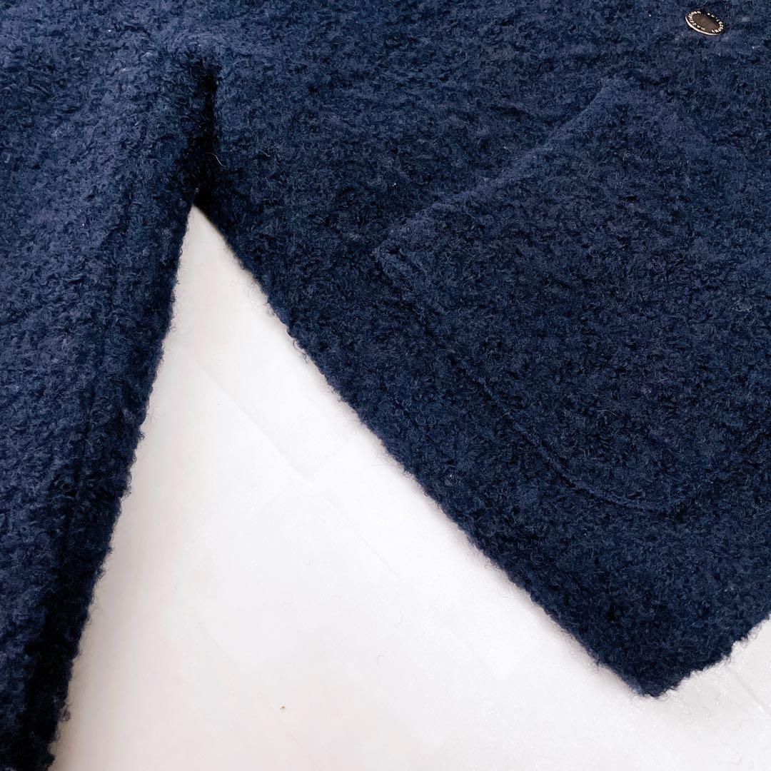 美品✨マッキントッシュ HESSLE ヘスル ノーカラージャケット ネイビー