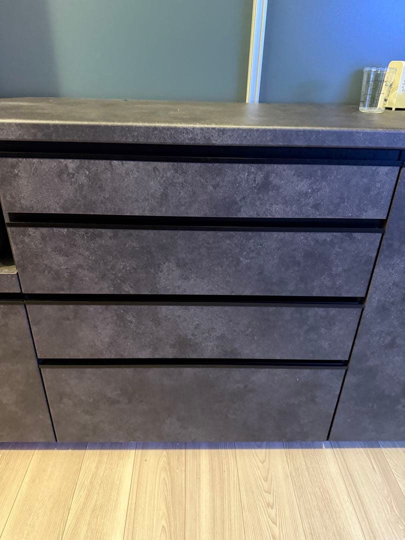 パモウナ 160cm キッチンカウンター 食器棚 EC