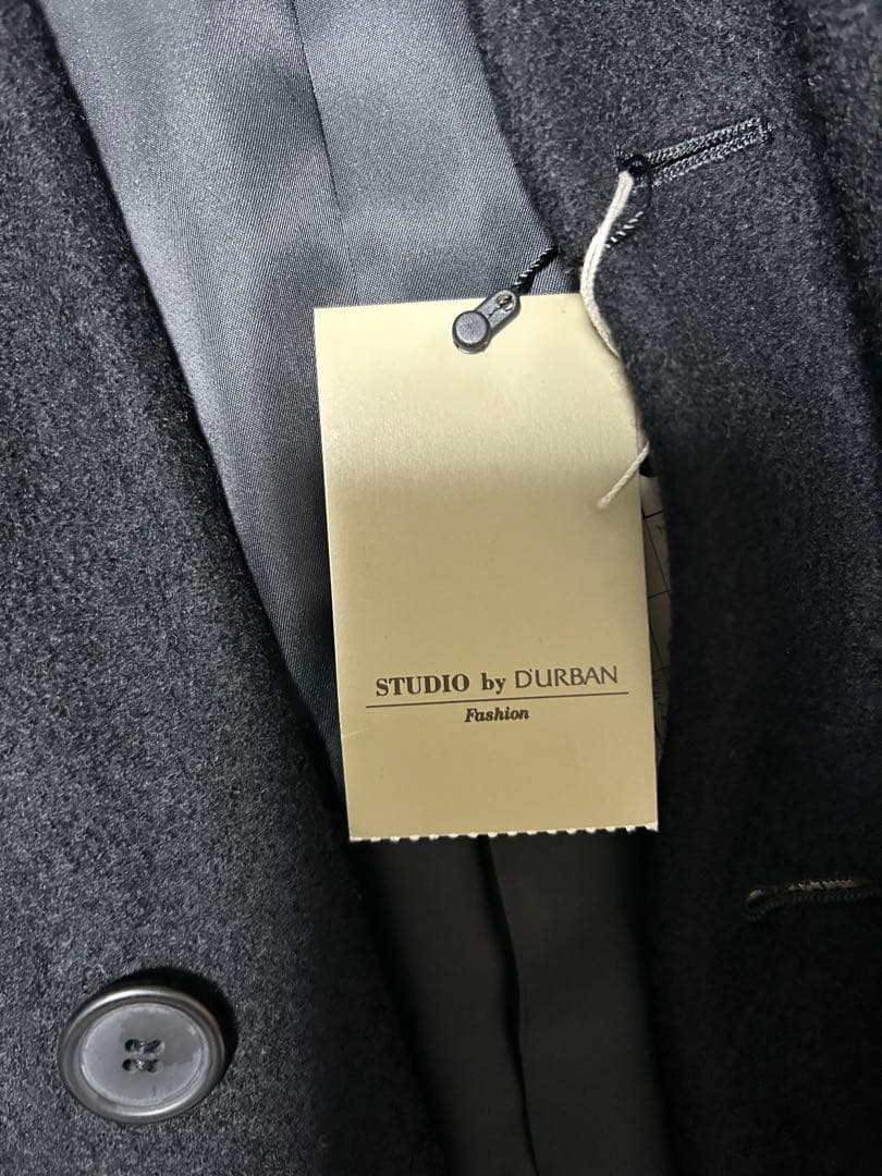 【未使用タグ付き】STUDIO by DURBAN 黒 チェスターコート