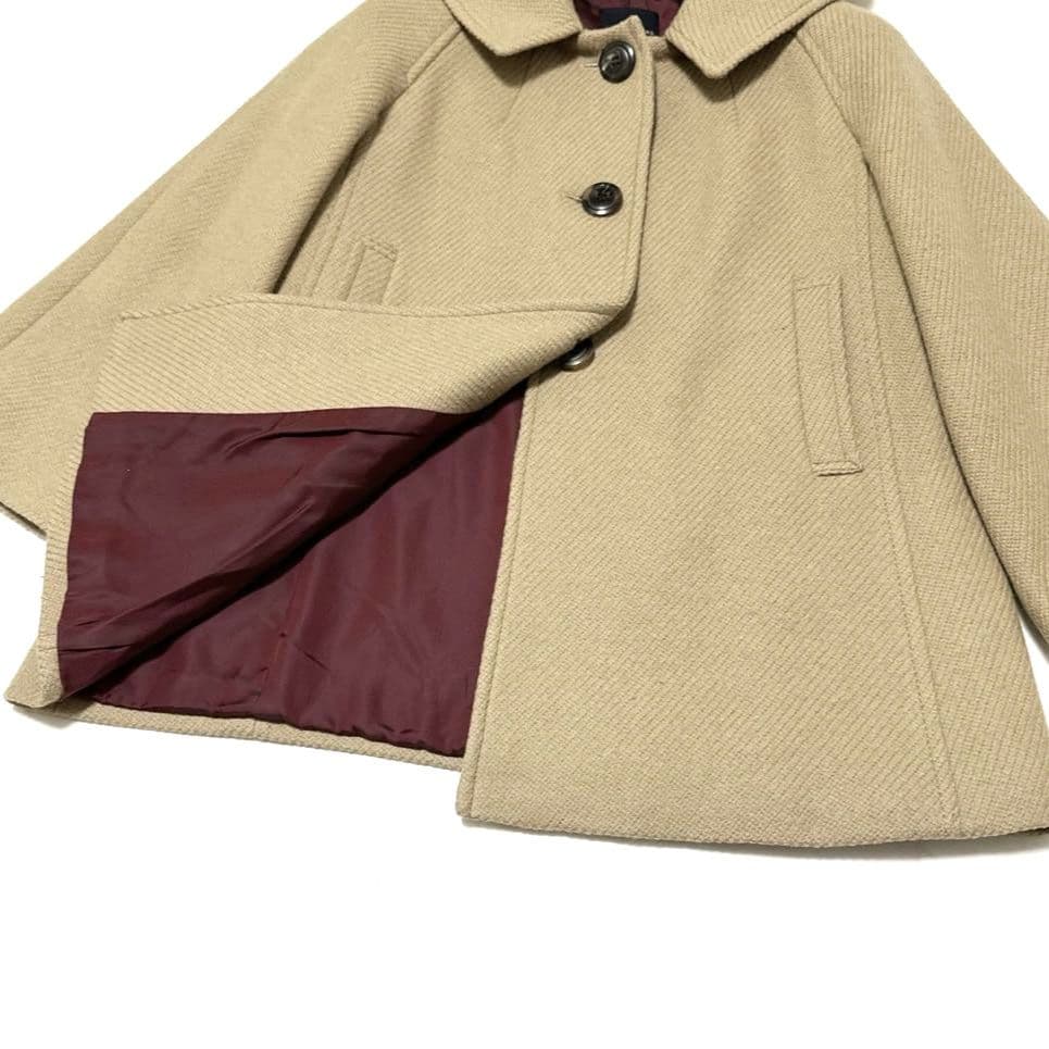 美品✨トゥモローランド　ポンチョ コート　フード　ゆったり　アンゴラ　38　上品