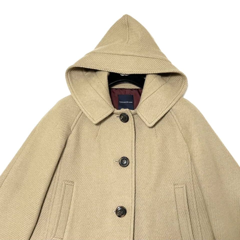 美品✨トゥモローランド　ポンチョ コート　フード　ゆったり　アンゴラ　38　上品