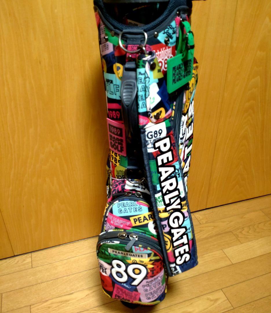 パーリーゲイツ カラフルワッペン キャディバッグ ヘッドカバー バッグ 11点