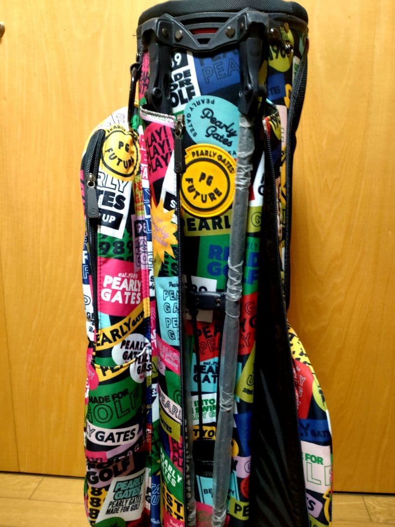 パーリーゲイツ カラフルワッペン キャディバッグ ヘッドカバー バッグ 11点
