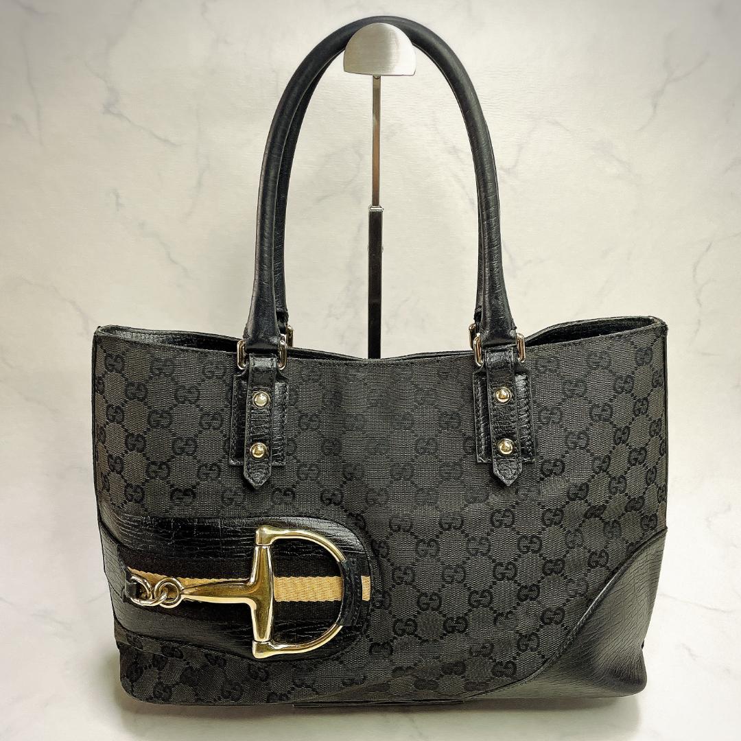GUCCI トートバッグ シェリーライン ホースビット GG柄 A4収納