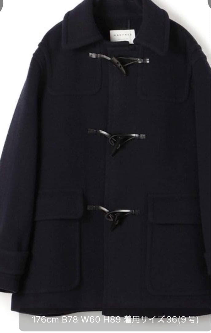 MACPHEE ネイビー ダッフルショートコート