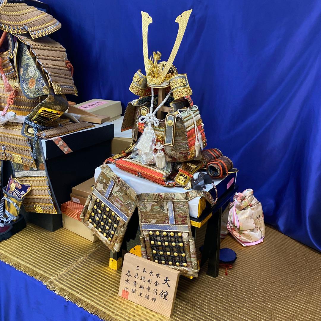【Crane'12】大鎧 五月人形 木製 金箔装飾
