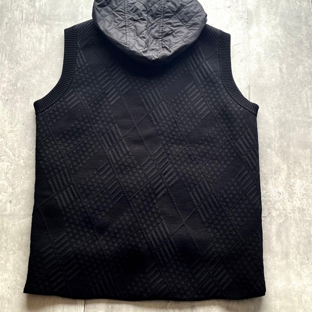 emporio armani フード付きキルティング　ニットダウンベスト y2k