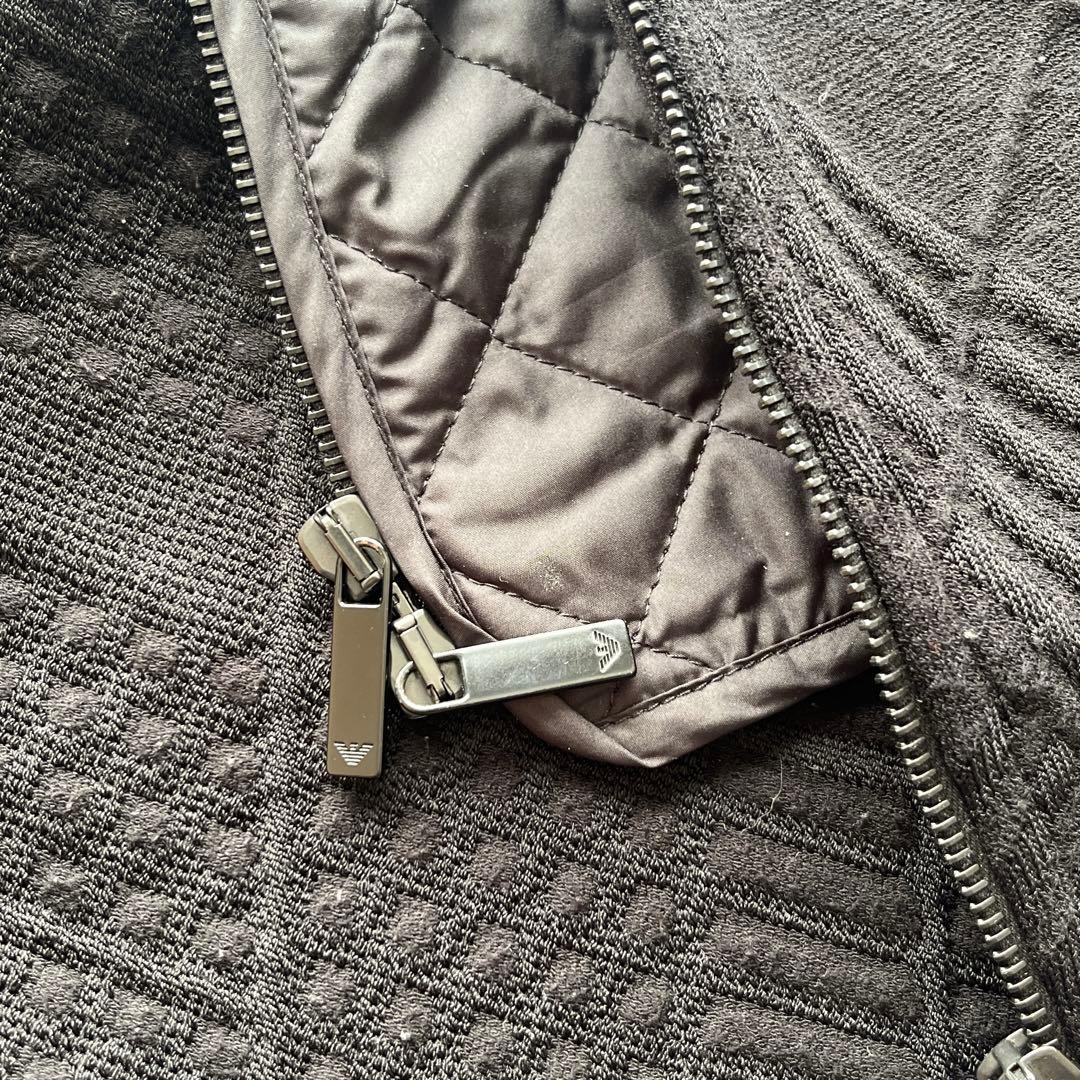 emporio armani フード付きキルティング　ニットダウンベスト y2k